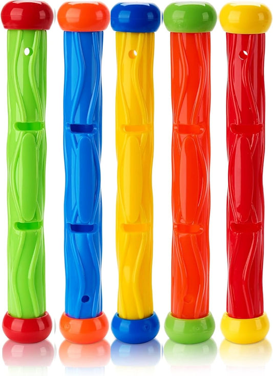 Diving stick - Dive toys - Kids' pool toys - Suitable for children aged 8-12 years - Pool toys - Colourful - Fast sinking - 5 colours.