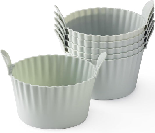 Baking tray for the Airfryer - egg mold for the Airfryer - large muffin mold for the Airfryer (6-pack) - grey.