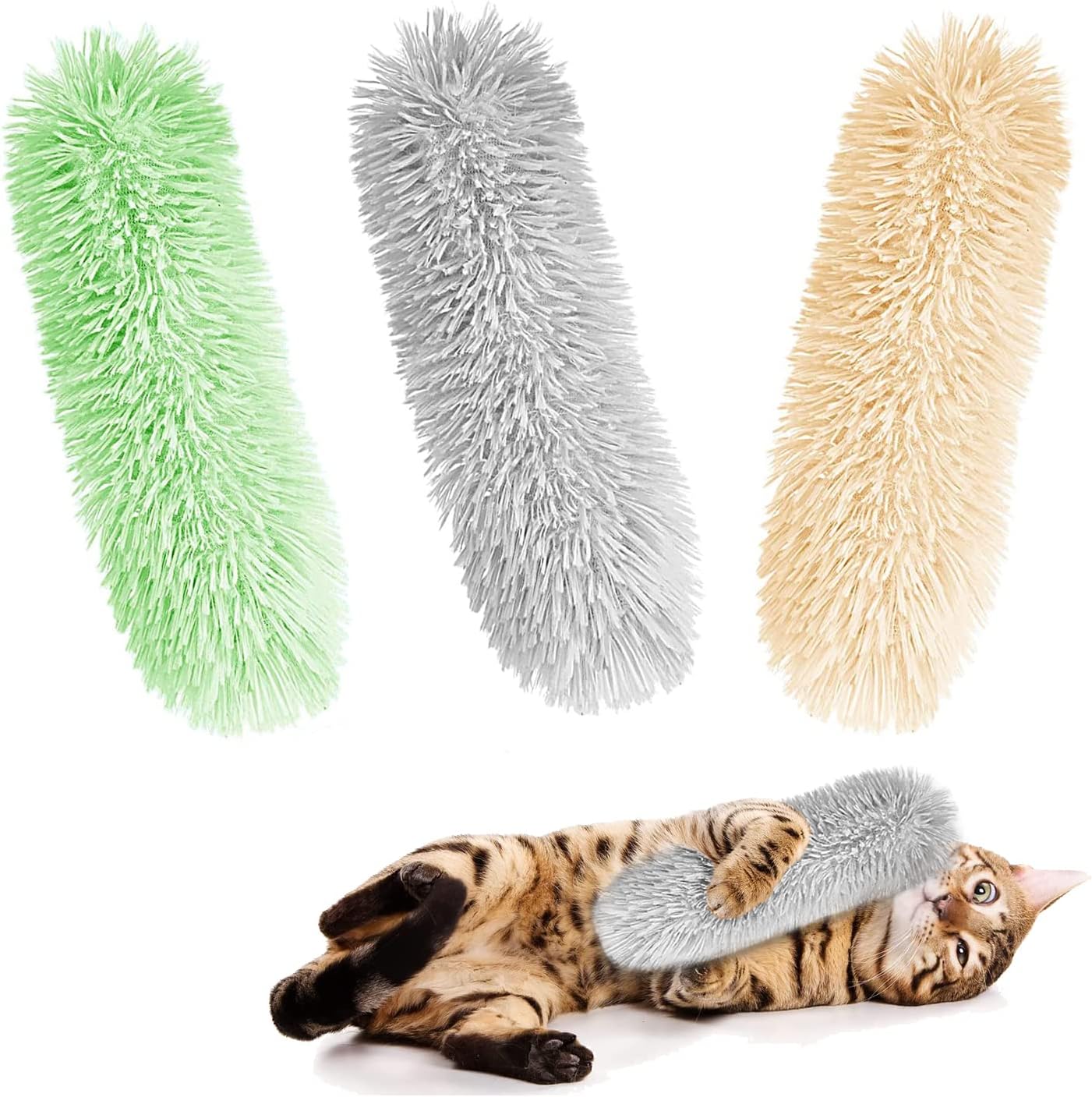 3-pack catnip toys for adult indoor kittens - interactive plush cat toys with built-in catnip and sounds - small.