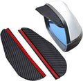 1 pair car side mirror rain cover smoke cap universal carbon fiber rearview mirror side mirror for SUV truck accessories.