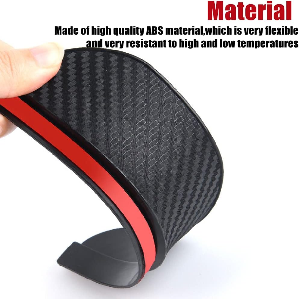 1 pair car side mirror rain cover smoke cap universal carbon fiber rearview mirror side mirror for SUV truck accessories.