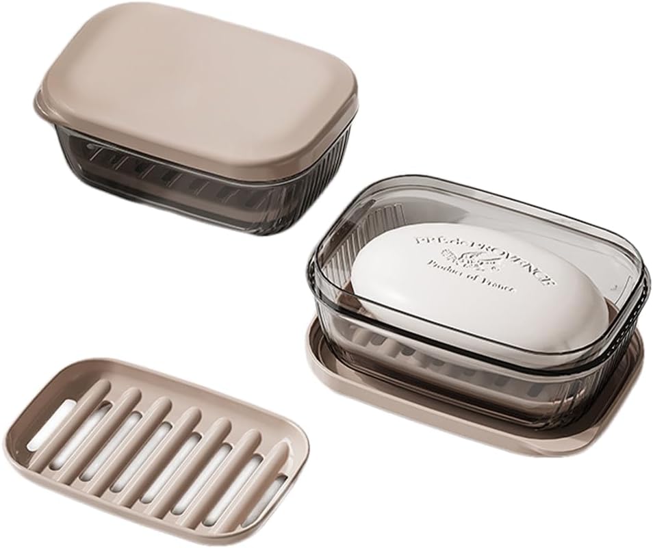 Travel soap box - soap holder - soap box with lid - portable soap box - sealable with lid - waterproof and moisture resistant - suitable for travel - camping - outdoors - gym - bathroom.