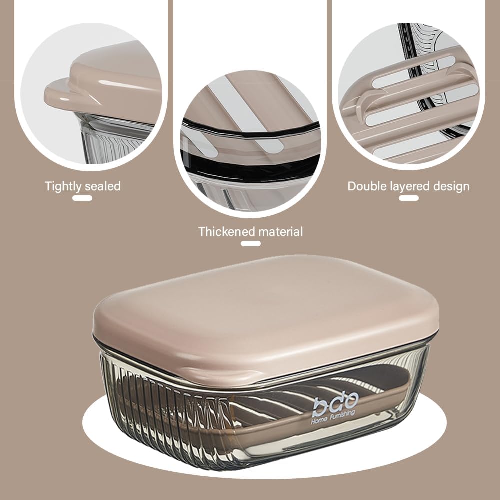 Travel soap box - soap holder - soap box with lid - portable soap box - sealable with lid - waterproof and moisture resistant - suitable for travel - camping - outdoors - gym - bathroom.