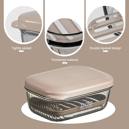 Travel soap box - soap holder - soap box with lid - portable soap box - sealable with lid - waterproof and moisture resistant - suitable for travel - camping - outdoors - gym - bathroom.