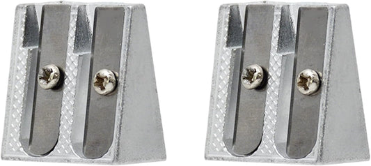2-pack metal pencil sharpener with 2 holes Metal pencil sharpener for school Pencils for home School Office supplies.