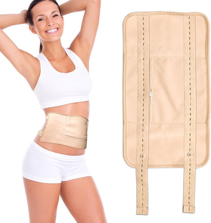 Castor oil packs - Reusable adjustable packaging set for the liver - promotes sleep - supports the liver and abdominal muscles to improve blood circulation and digestion (Castor oil not included) (1 pack).