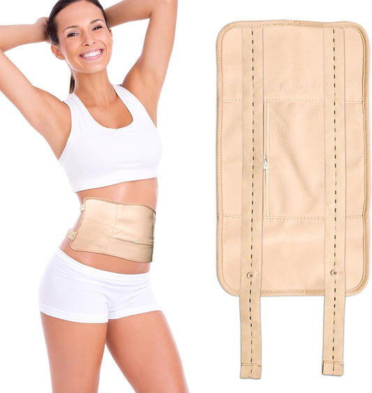 Castor oil packs - Reusable adjustable packaging set for the liver - promotes sleep - supports the liver and abdominal muscles to improve blood circulation and digestion (Castor oil not included) (1 pack).