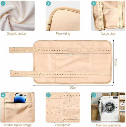Castor oil packs - Reusable adjustable packaging set for the liver - promotes sleep - supports the liver and abdominal muscles to improve blood circulation and digestion (Castor oil not included) (1 pack).