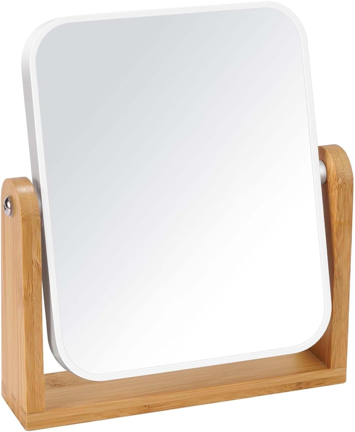 Desk mirror with standard 1x/3x magnification - double-sided - 360-degree swivel - portable vanity mirror with magnifying glass.
