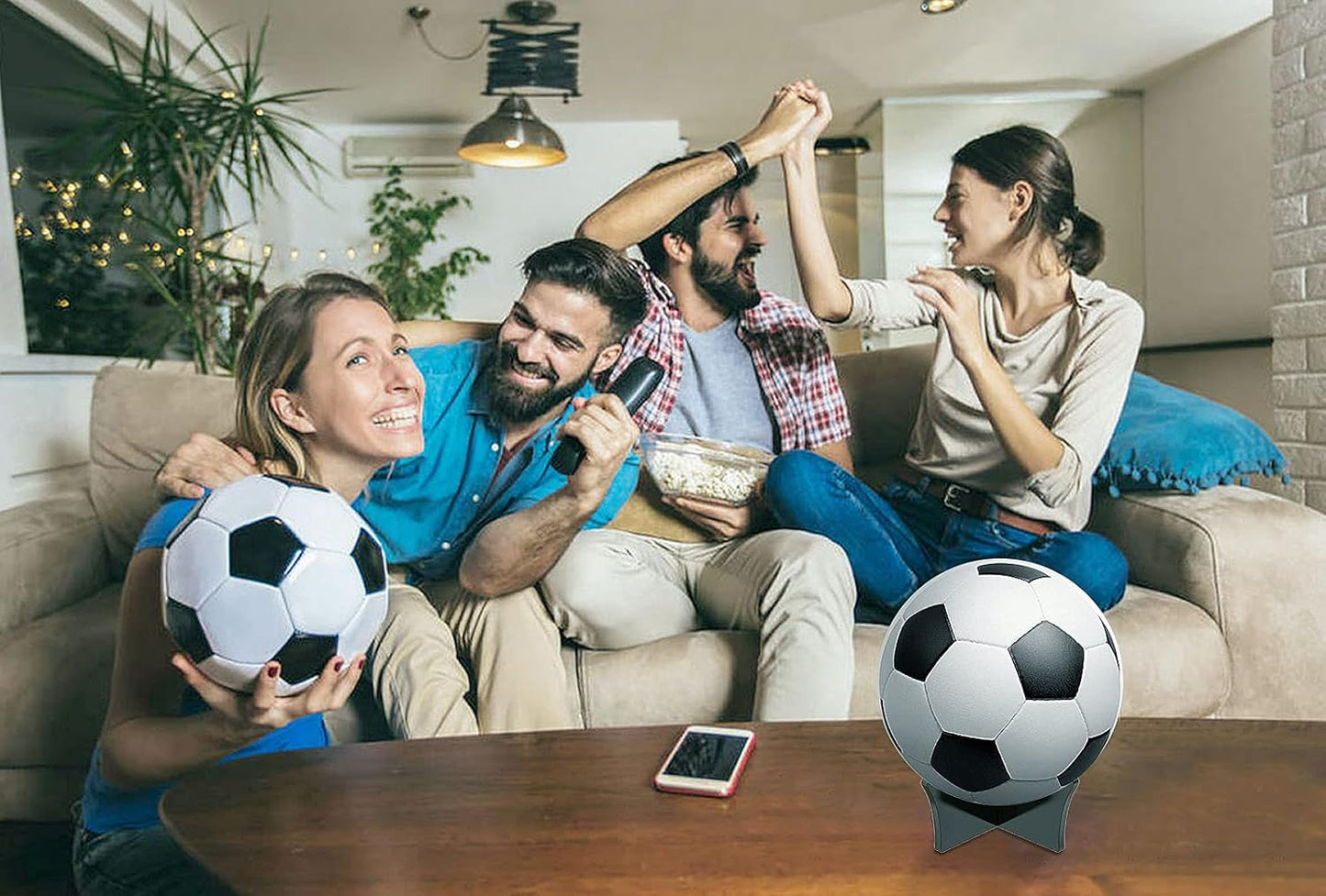 Ball Standard - Acrylic - Football, Basketball, Soccer, Volleyball, Rugby, etc. Display Standard - Ball Holders - 6 pieces - Black.