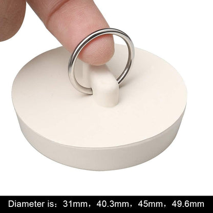 Set of 4 sink plugs - drain plugs - rubber drain stoppers and kitchen sink plugs with hanging ring - Suitable for bathtubs and bathrooms (4 sizes)