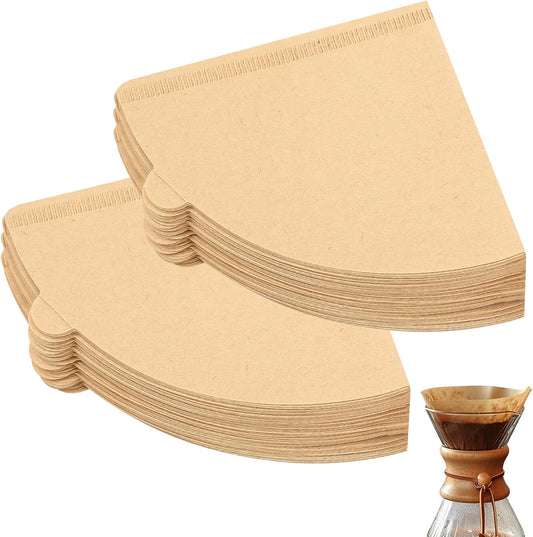 200 unbleached conical filter papers - size 02 for filter coffee and filter coffee machines - 1-4 cups.