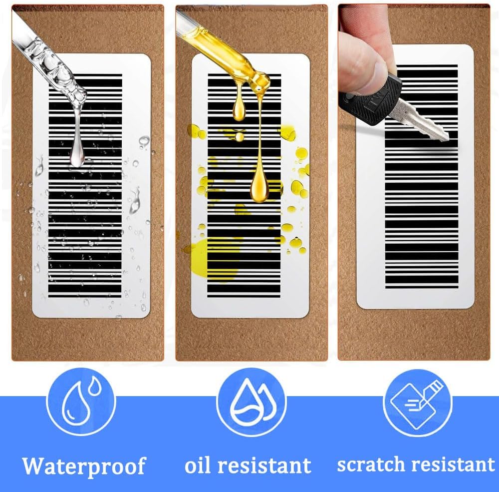 1000 pieces of labels on a roll - food labels - self-adhesive blank labels 60 × 30 mm - white - removable. Suitable for frozen products - kitchens - supermarkets - office supplies - refrigerators - laboratory refrigerators - jam - spices.