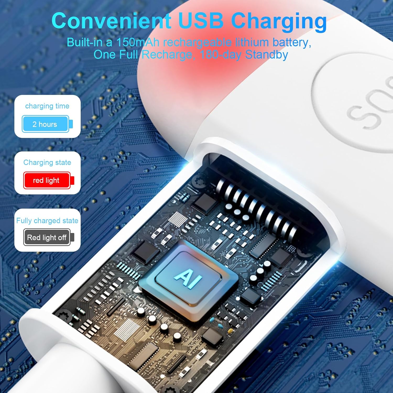 Alarm - Torch - 2-pack - 130dB - Personal alarm - Security alarm - Rechargeable - Emergency siren - with LED light - Keychain - (Black & White).