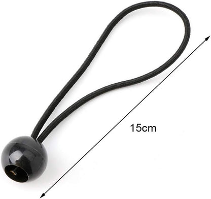 12 Black sailcloth bungee balls for banners - sailcloths - pavilions - tents - bungee hooks - stalls - flagpoles.