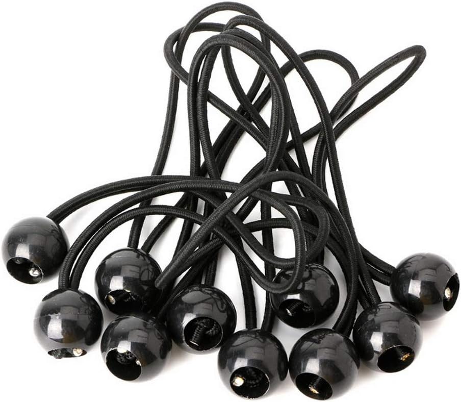 12 Black sailcloth bungee balls for banners - sailcloths - pavilions - tents - bungee hooks - stalls - flagpoles.