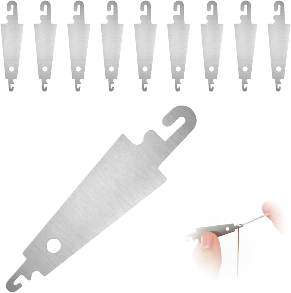 10 pieces of embroidery and cross-stitch needle threader tool - stainless steel hook needle threader - manual threader for needles with large eyes - Sewing Tools Consumables Accessories.