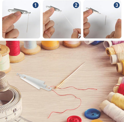 10 pieces of embroidery and cross-stitch needle threader tool - stainless steel hook needle threader - manual threader for needles with large eyes - Sewing Tools Consumables Accessories.