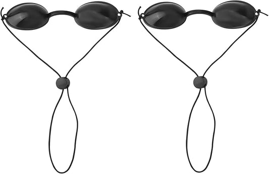 2 pairs of protective glasses for eye protection against red light - tanning glasses for women - tanning glasses for sunbathing.