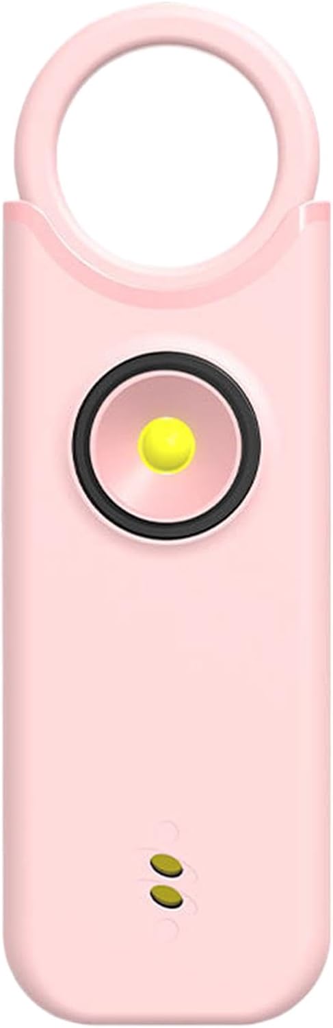 Personal alarm - Ladies - 135db - Rechargeable - SOS - LED light siren - Compact - Keychain - Siren with safety LED light. Hover Image