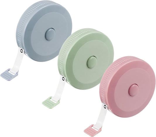 Meetlinten 3 pieces 200 cm/79 inch Sewing measuring tapes Retractable measuring tapes for measuring length, bust and waist.