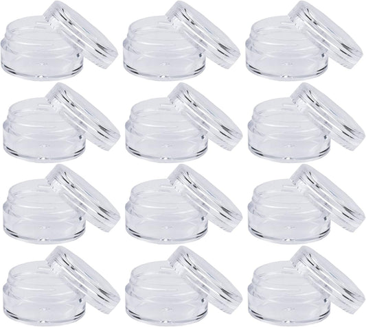 12 travel cosmetic jars, 5 ml cream, make-up monsters, containers with lids for women, glitter nail art, storage bottles.