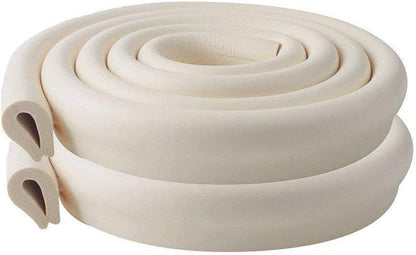 Edge protection strips, 2M * 2 rolls foam safety strips, anti-bump strips for kids, thickened soft protection strips, corner protectors for babies, children and toddlers - cream white.