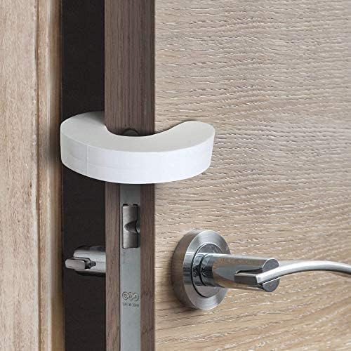 [6-pack -1.5 cm] Door latch safety lock, child door safety lock, baby safe door stopper, protect children's fingers with soft foam protection, prevent finger pinching injuries, child or pet cannot be locked in the room.