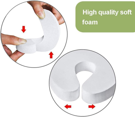 [6-pack -1.5 cm] Door latch safety lock, child door safety lock, baby safe door stopper, protect children's fingers with soft foam protection, prevent finger pinching injuries, child or pet cannot be locked in the room.