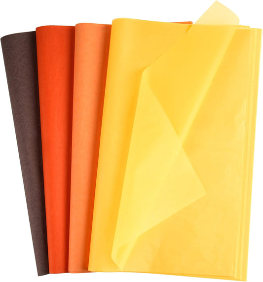 60 sheets of tissue paper autumn wrapping paper bulk multicoloured craft paper crafts for Thanksgiving harvest birthday party do-it-yourself and craft decoration.