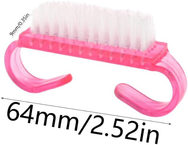 Nagelborstel - 4 pieces Plastic cleaning brush - Handscrub cleaning brush - with plastic handle - for cleaning nails (purple - pink - blue - transparent)