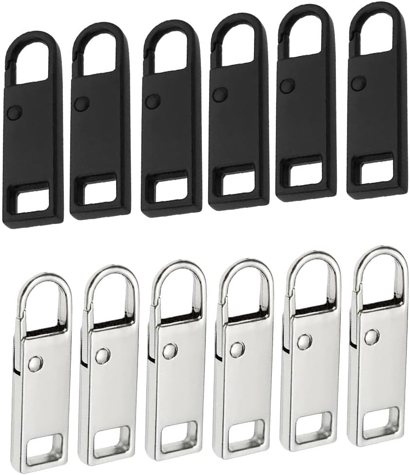 Reserve zips - 12-pack metal zips - removable - suitable for wallets - clothing - jeans - suitcases - luggage