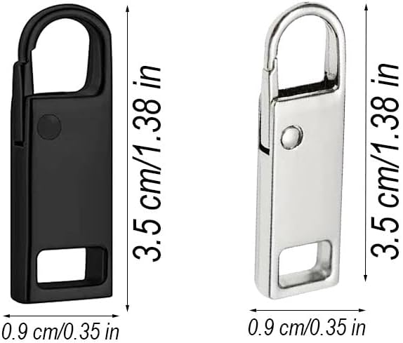 Reserve zips - 12-pack metal zips - removable - suitable for wallets - clothing - jeans - suitcases - luggage