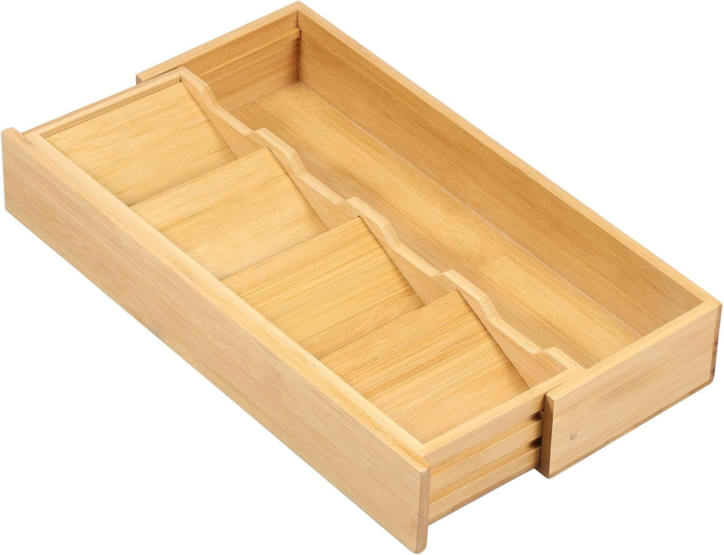 Kitchen drawer organizer - cutlery organizer - expandable bamboo storage box - cutlery rack - telescopic cutlery organizer
