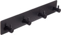 Black self-adhesive towel hooks - Bathroom on the wall - No drilling required - Specifically for shower areas - Heavy-duty wall hooks, self-adhesive towel rails - adhesive wall hooks - Stainless steel self-adhesive hooks - Suitable for kitchens-doors-keys