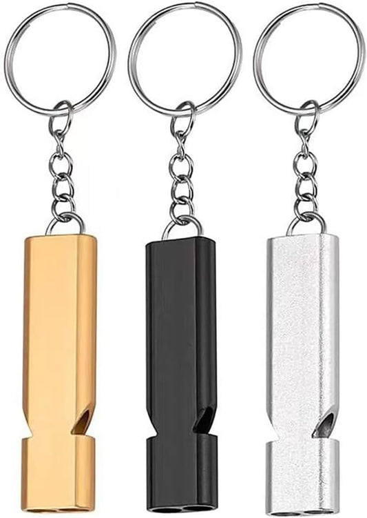 Fluitje - 3-pack - Safety whistle for survival - Suitable for camping in the great outdoors - Survival whistle - Referee whistle - Sports whistle, outdoor sports and dog training.