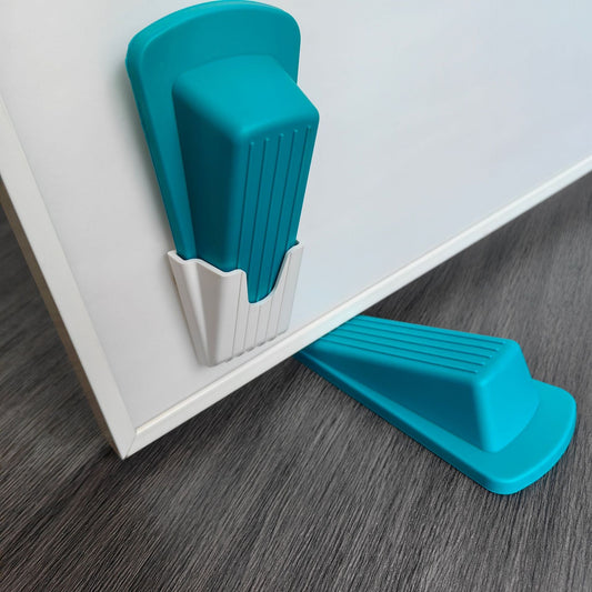 Door stopper, door stopper, combination storage box, eco-friendly TPR material, door top, safety and anti-collision, white storage box, residue-free glue, 12.4 cm * 3.5 cm * 3.5 cm.