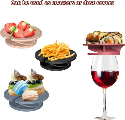 Outdoor wine glass holder - with adjustable strap - silicone material - red glass holder with steel - suitable for camping - beach picnics