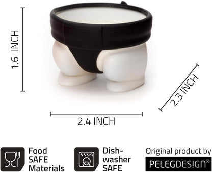 Egg Cup Holder – Egg Cup Holder (2-pack) | Egg Cups for soft-boiled and hard-boiled eggs - Fun sumo design - Great kitchen gift and breakfast helper