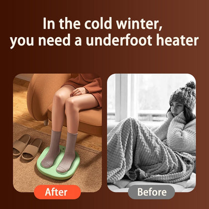 Foot warming cushion - Electric foot warming cushion - Foot warmer - 3 temperature settings - Built-in 6 manual massage heads - Suitable for home, office and dormitories - Warming cushions (green)