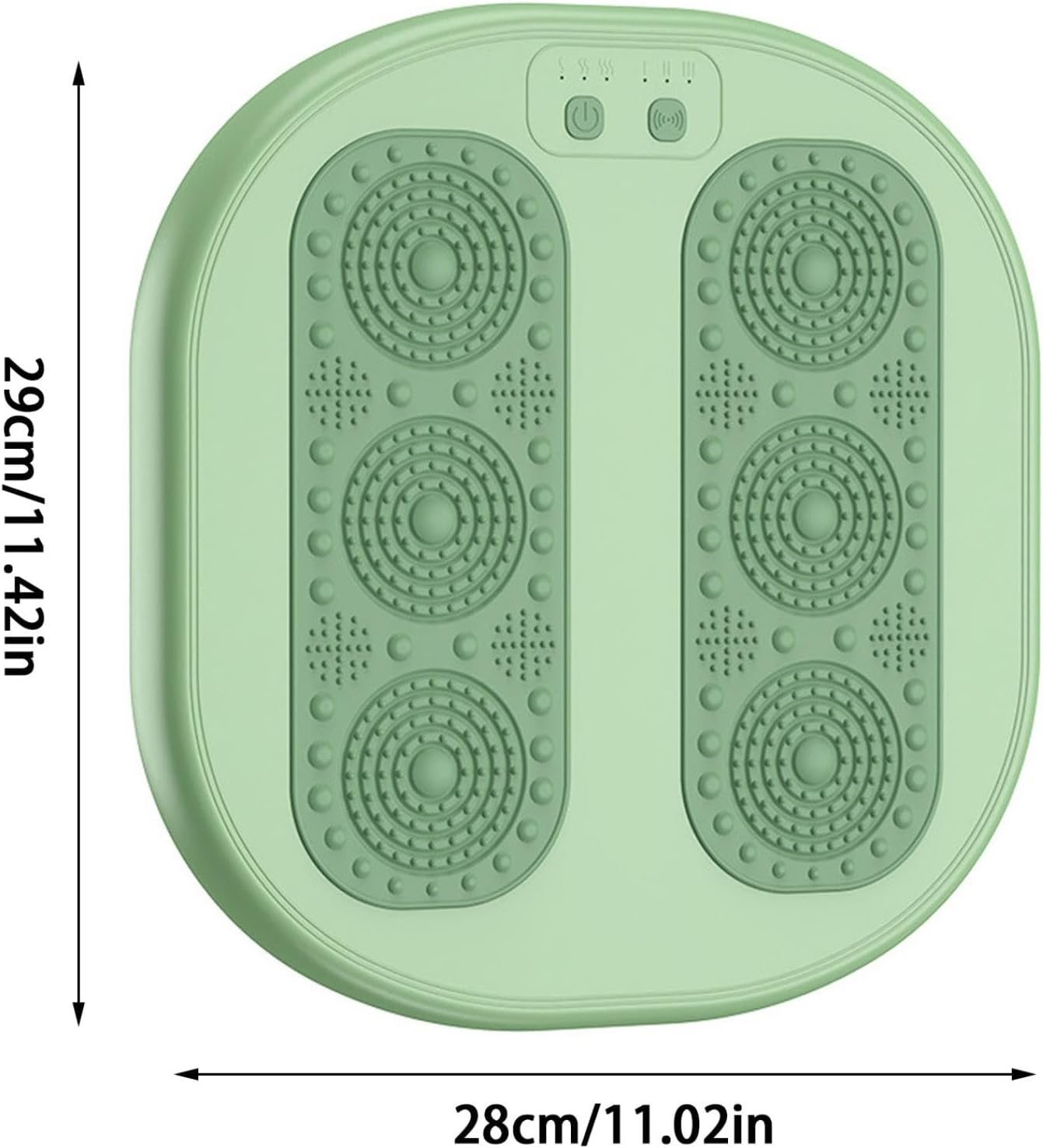 Foot warming cushion - Electric foot warming cushion - Foot warmer - 3 temperature settings - Built-in 6 manual massage heads - Suitable for home, office and dormitories - Warming cushions (green)