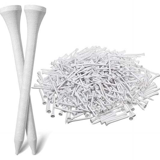 Golf Tees - Wit - Wooden - 50 Pins.