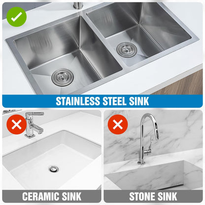 Sponge Holder - Stainless Steel - Magnetic - Kitchen Sink Sponge Drying Rack - 1 piece - Easy to install - No drilling required - Suitable for kitchens and bathrooms