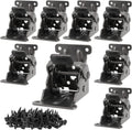 Table hinge - Folding hinge - 0-90 degree foldable - 8-pack - Lockable hinge - Lockable extension support bracket - with 64 screws, black.