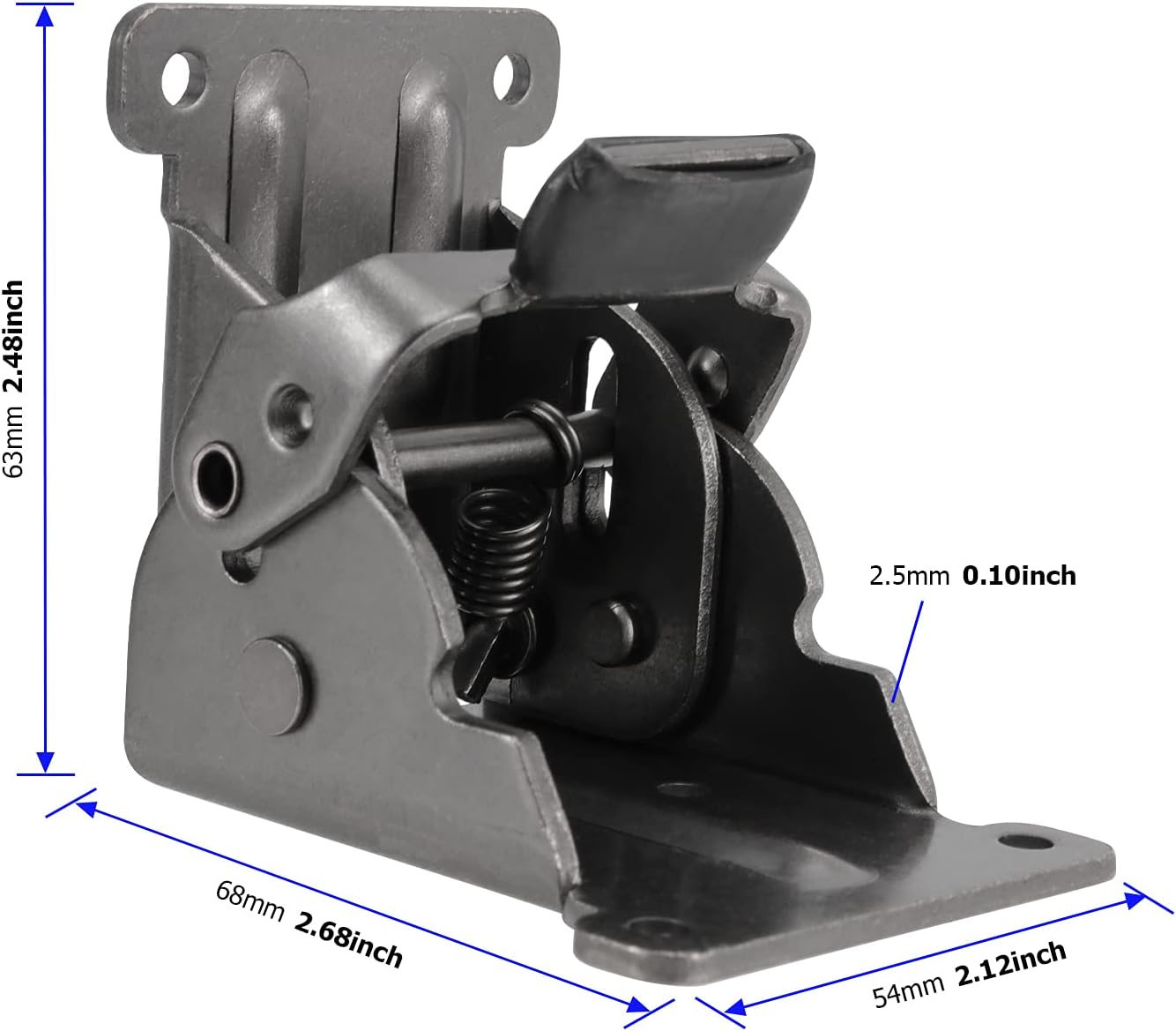 Table hinge - Folding hinge - 0-90 degree foldable - 8-pack - Lockable hinge - Lockable extension support bracket - with 64 screws, black.