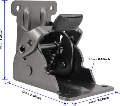 Table hinge - Folding hinge - 0-90 degree foldable - 8-pack - Lockable hinge - Lockable extension support bracket - with 64 screws, black.