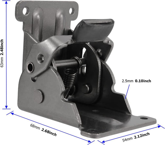 Table hinge - Folding hinge - 0-90 degree foldable - 8-pack - Lockable hinge - Lockable extension support bracket - with 64 screws, black.