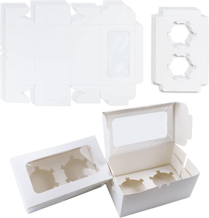 Cupcakedozen - With paper - 30 pieces - with 2 paper holders - Cupcake cases - Cake boxes - for birthday parties - Celebrations - Baking supplies - 16*9*7.5cm