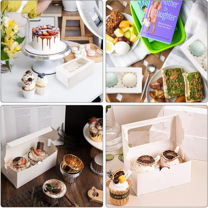 Cupcakedozen - With paper - 30 pieces - with 2 paper holders - Cupcake cases - Cake boxes - for birthday parties - Celebrations - Baking supplies - 16*9*7.5cm