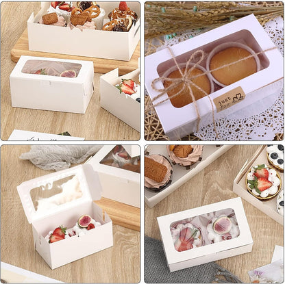Cupcakedozen - With paper - 30 pieces - with 2 paper holders - Cupcake cases - Cake boxes - for birthday parties - Celebrations - Baking supplies - 16*9*7.5cm